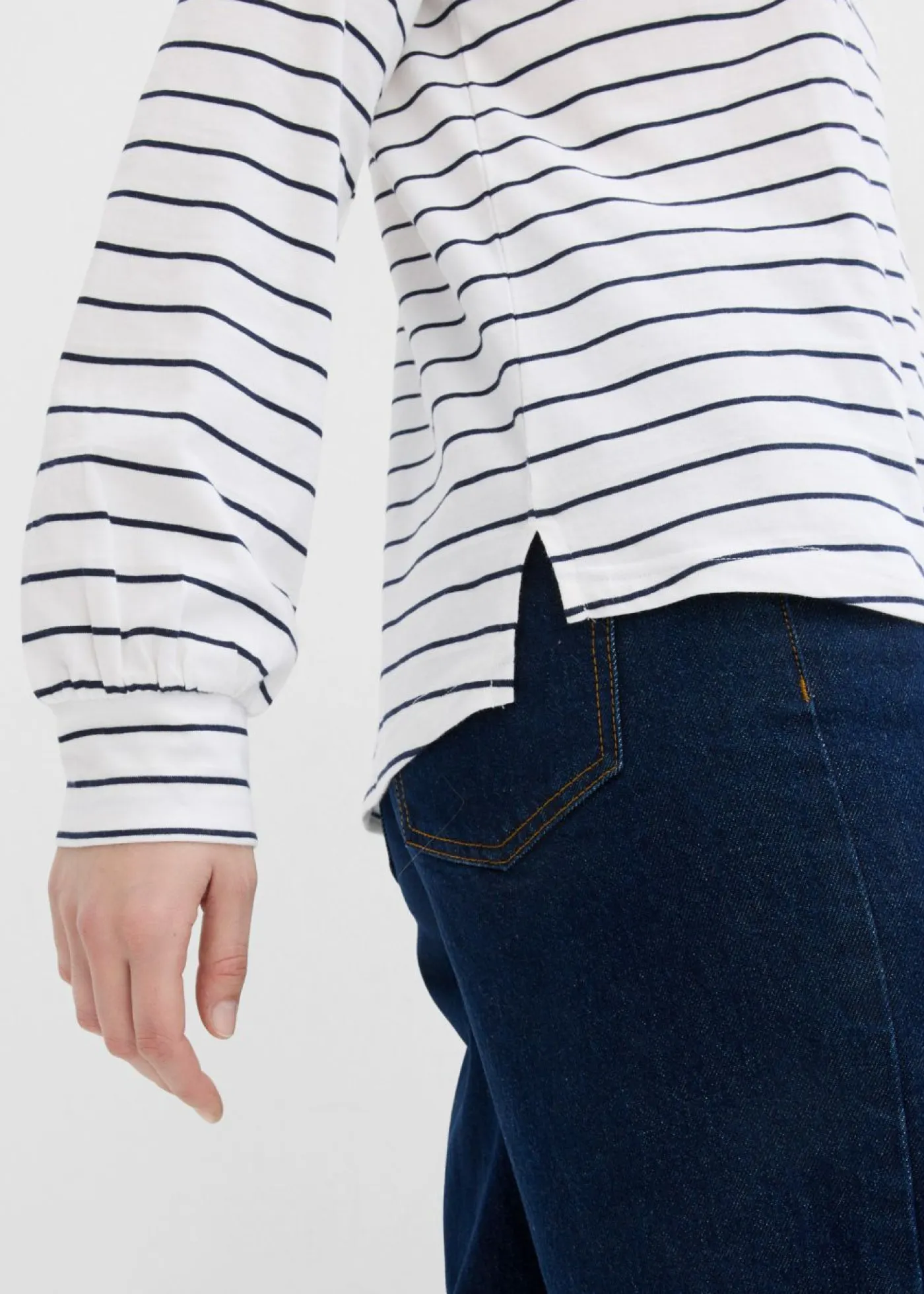 Discount Camiseta de algodón orgánico puro con manga larga Mujer Camisetas
