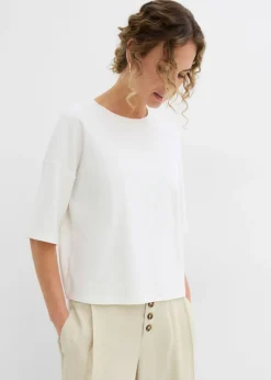 Sale Camiseta de algodón orgánico puro Mujer Esenciales|Camisetas
