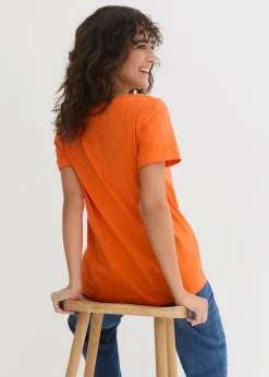 Clearance Camiseta de algodón orgánico puro Mujer Básicos|Camisetas