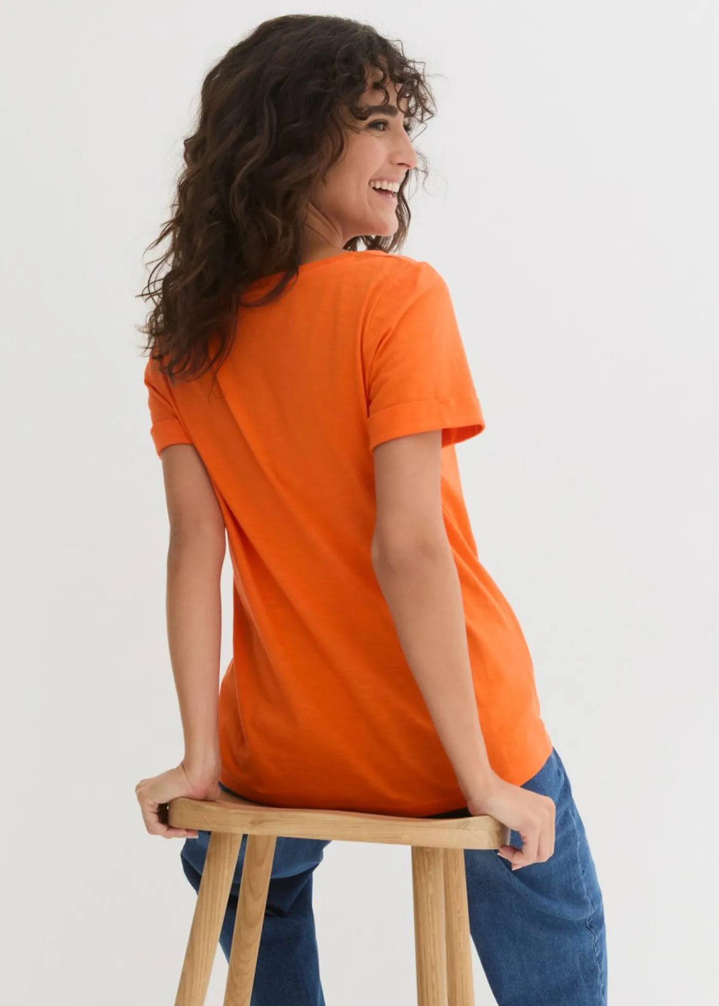 Clearance Camiseta de algodón orgánico puro Mujer Básicos|Camisetas