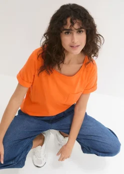 Clearance Camiseta de algodón orgánico puro Mujer Básicos|Camisetas