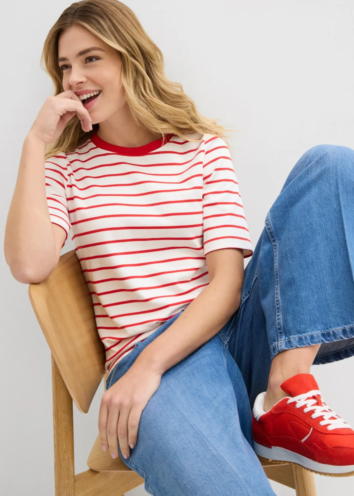 Clearance Camiseta de algodón orgánico pesado Mujer Básicos|Camisetas