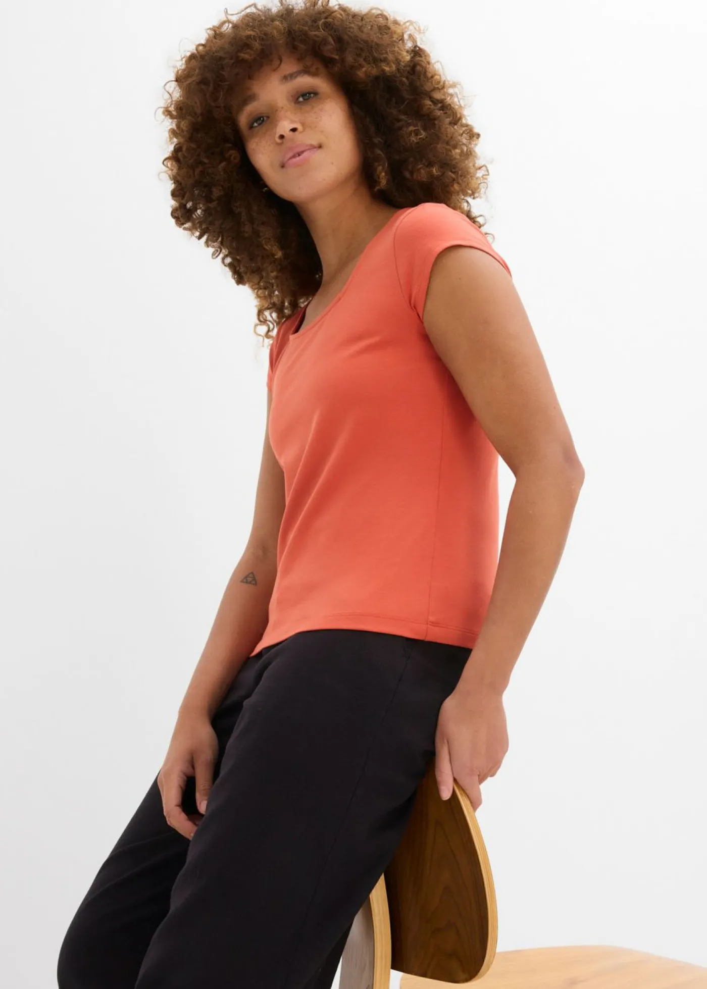 Hot Camiseta de algodón orgánico puro Mujer Básicos|Camisetas