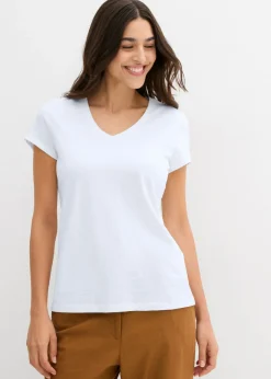 Best Camiseta de algodón orgánico puro (2 unidades) Mujer Básicos|Camisetas