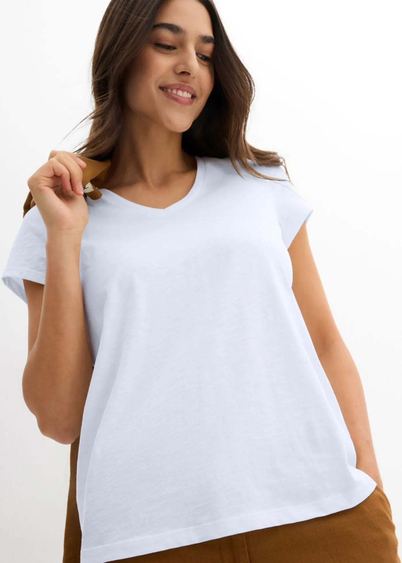 Best Camiseta de algodón orgánico puro (2 unidades) Mujer Básicos|Camisetas