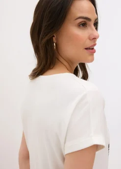 Outlet Camiseta de algodón orgánico puro Mujer Camisetas|Novedades