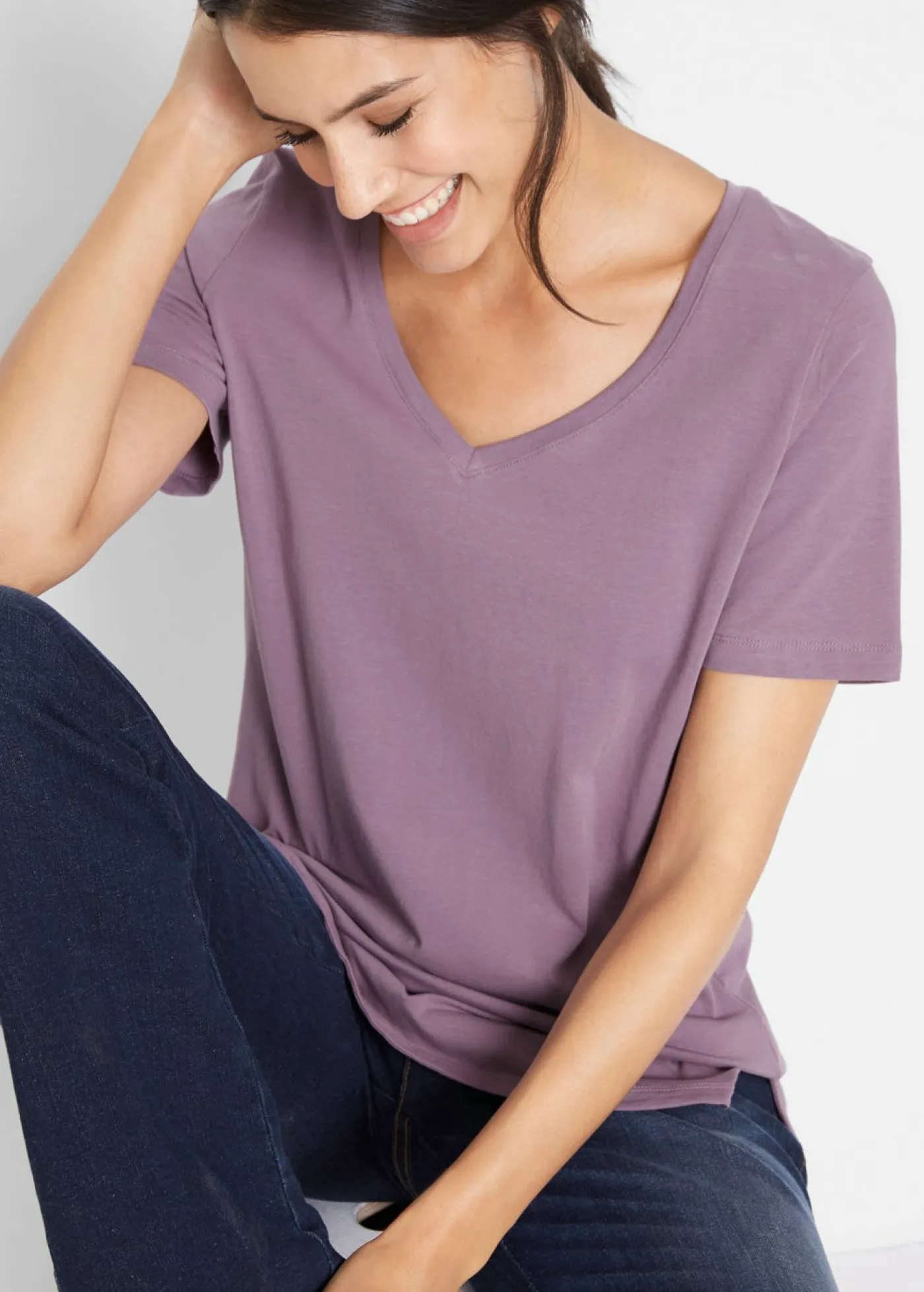 Sale Camiseta de algodón orgánico puro Mujer Básicos|Camisetas