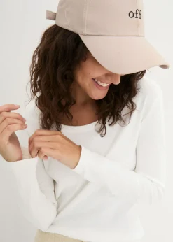 Discount Camiseta de algodón orgánico puro con manga larga Mujer Básicos|Camisetas