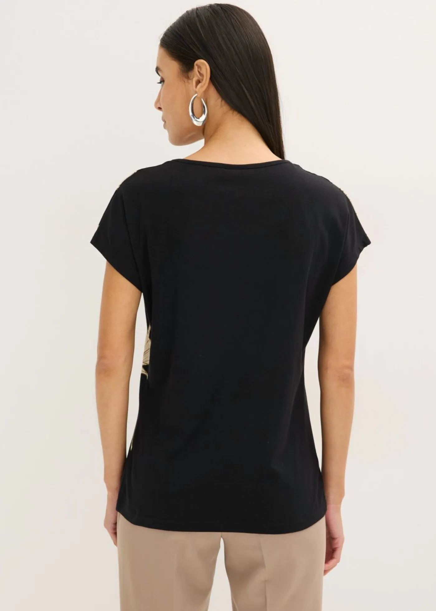 Best Camiseta de algodón orgánico con estampado de flores Mujer Camisetas
