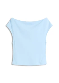 Online Camiseta de algodón orgánico puro con hombros al descubierto Mujer Camisetas