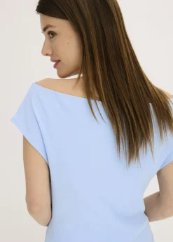 Online Camiseta de algodón orgánico puro con hombros al descubierto Mujer Camisetas