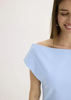 Online Camiseta de algodón orgánico puro con hombros al descubierto Mujer Camisetas