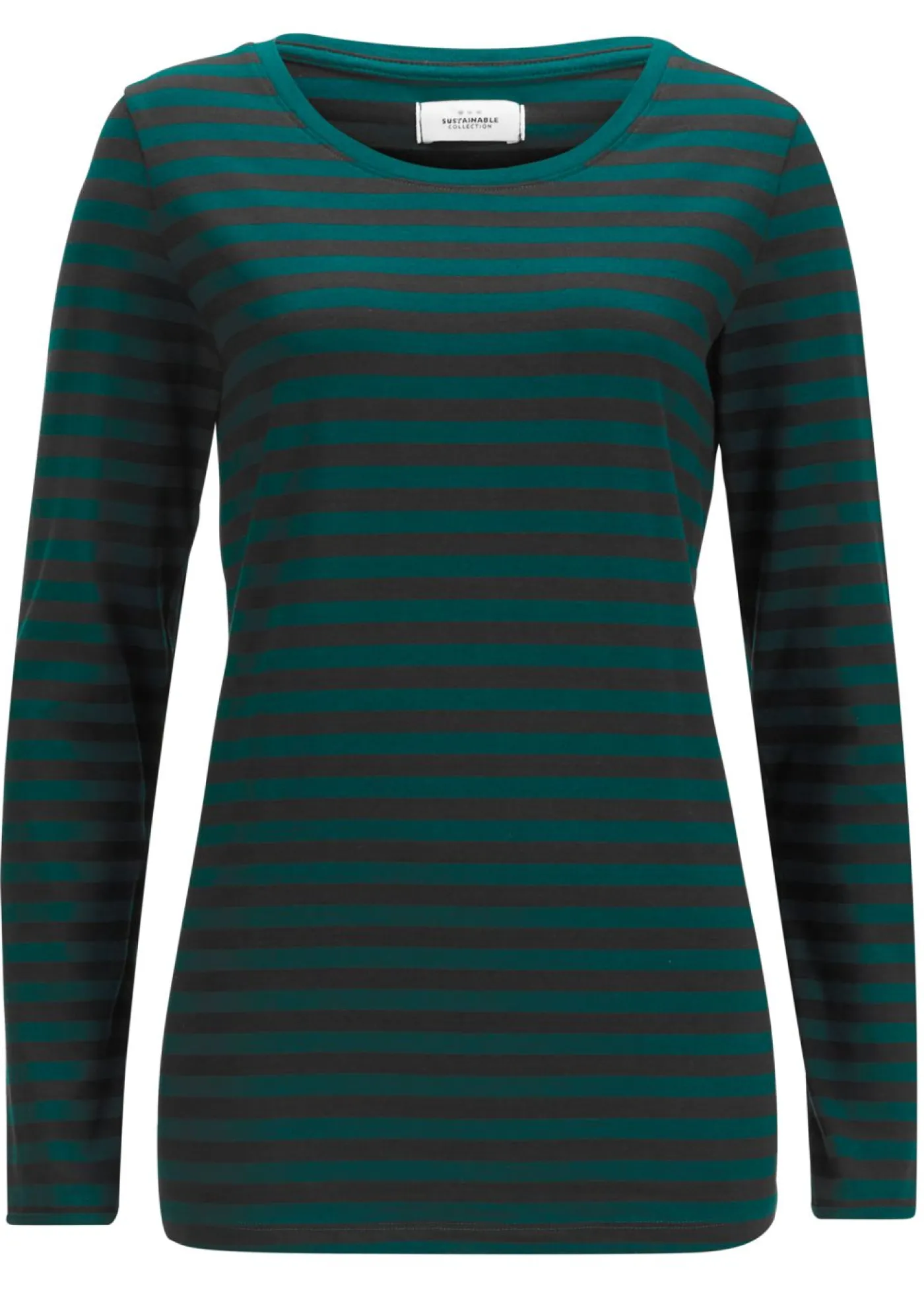 Hot Camiseta de algodón orgánico puro con manga larga Mujer Básicos|Camisetas