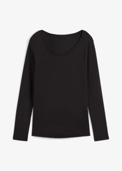 Sale Camiseta de algodón orgánico puro con manga larga Mujer Básicos|Camisetas