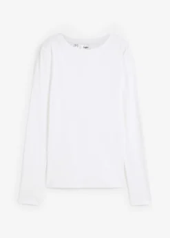 Sale Camiseta de algodón orgánico puro con manga larga Mujer Básicos|Camisetas
