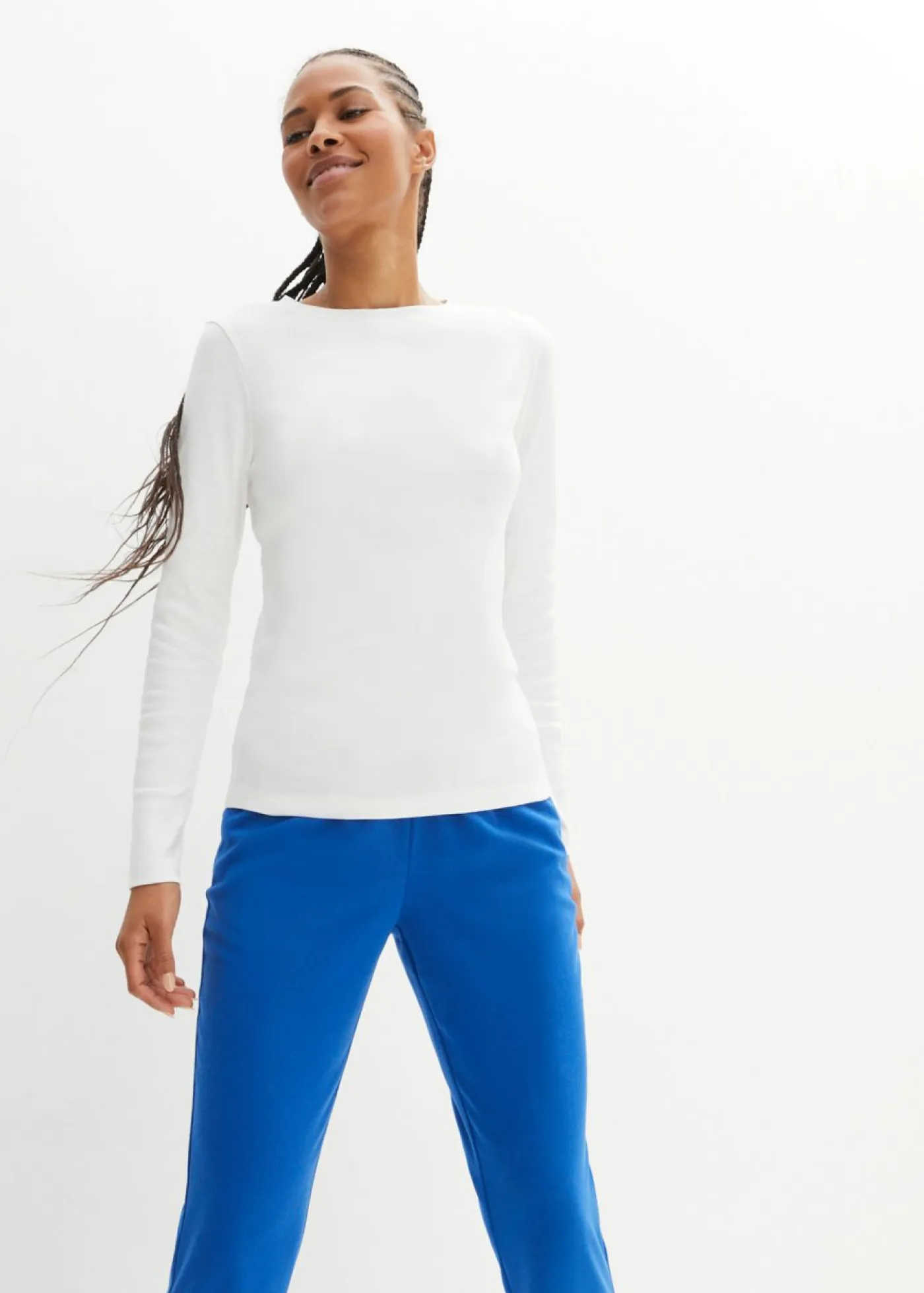 Sale Camiseta de algodón orgánico puro con manga larga Mujer Básicos|Camisetas