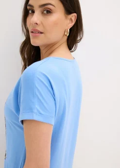 Outlet Camiseta de algodón orgánico puro Mujer Camisetas|Novedades