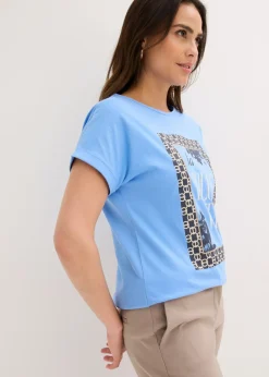Outlet Camiseta de algodón orgánico puro Mujer Camisetas|Novedades