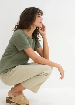 Discount Camiseta de algodón orgánico puro Mujer Básicos|Camisetas