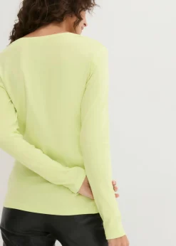 Hot Camiseta de algodón orgánico puro con manga larga Mujer Básicos|Camisetas