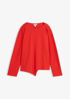 Camiseta de algodón orgánico puro con manga larga Mujer Esenciales|Camisetas