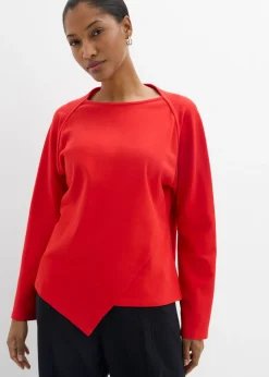 Camiseta de algodón orgánico puro con manga larga Mujer Esenciales|Camisetas