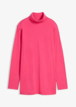 Clearance Camiseta de algodón orgánico puro con cuello alto Mujer Básicos|Camisetas