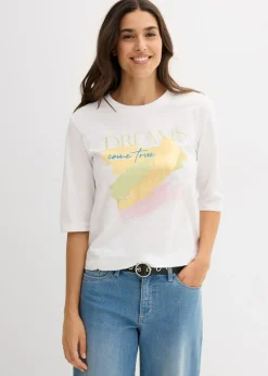 Online Camiseta de algodón orgánico puro Mujer Camisetas