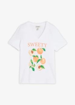 Outlet Camiseta de algodón orgánico puro Mujer Camisetas|Novedades