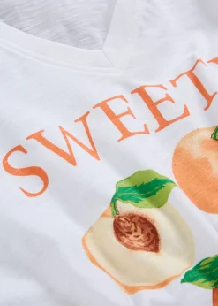 Outlet Camiseta de algodón orgánico puro Mujer Camisetas|Novedades