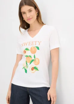Outlet Camiseta de algodón orgánico puro Mujer Camisetas|Novedades