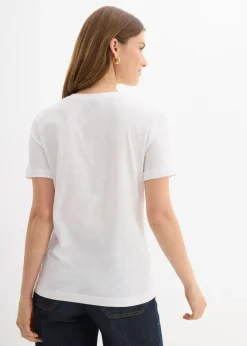 Outlet Camiseta de algodón orgánico puro Mujer Camisetas|Novedades