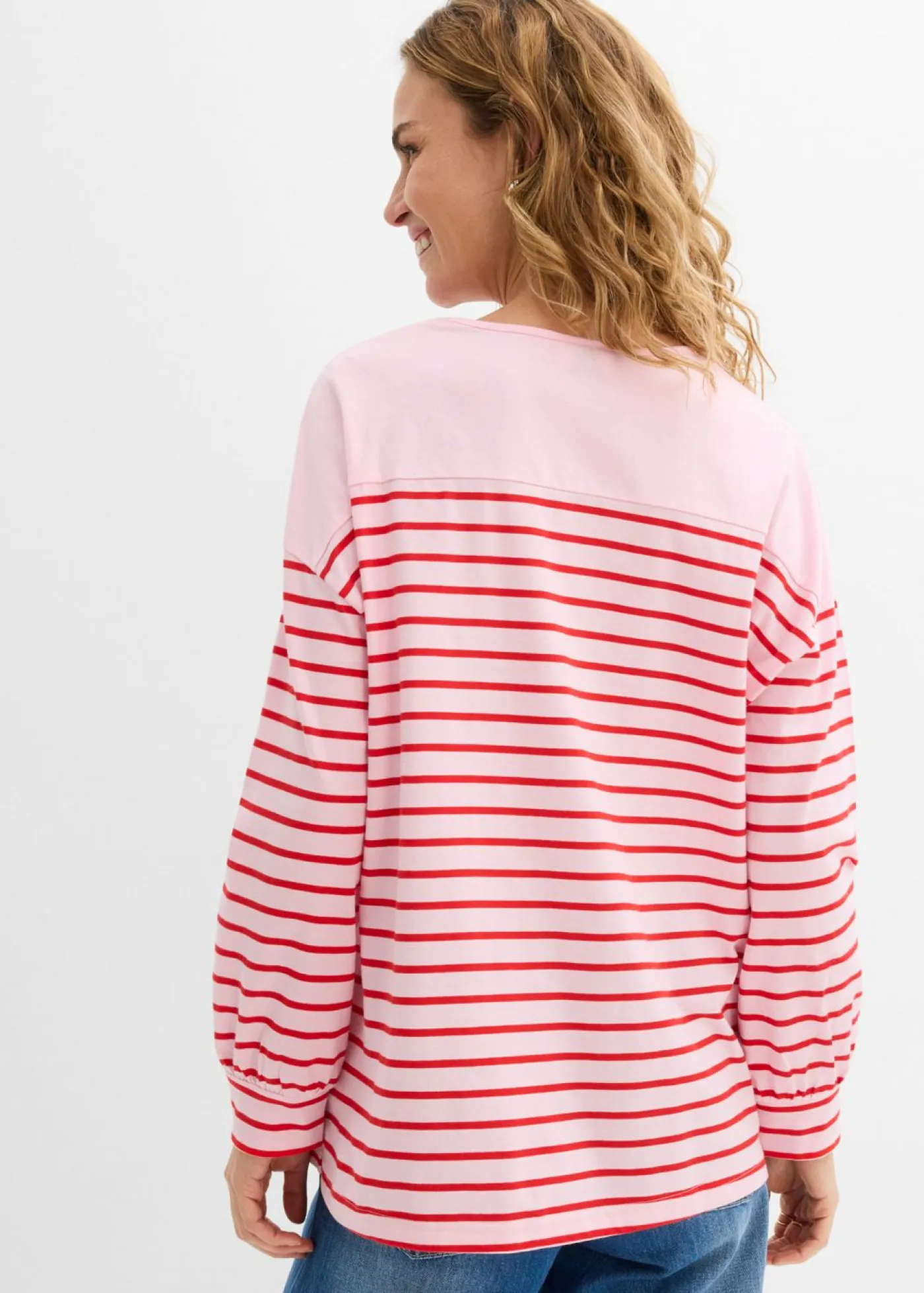 Sale Camiseta de algodón orgánico puro con manga larga Mujer Camisetas