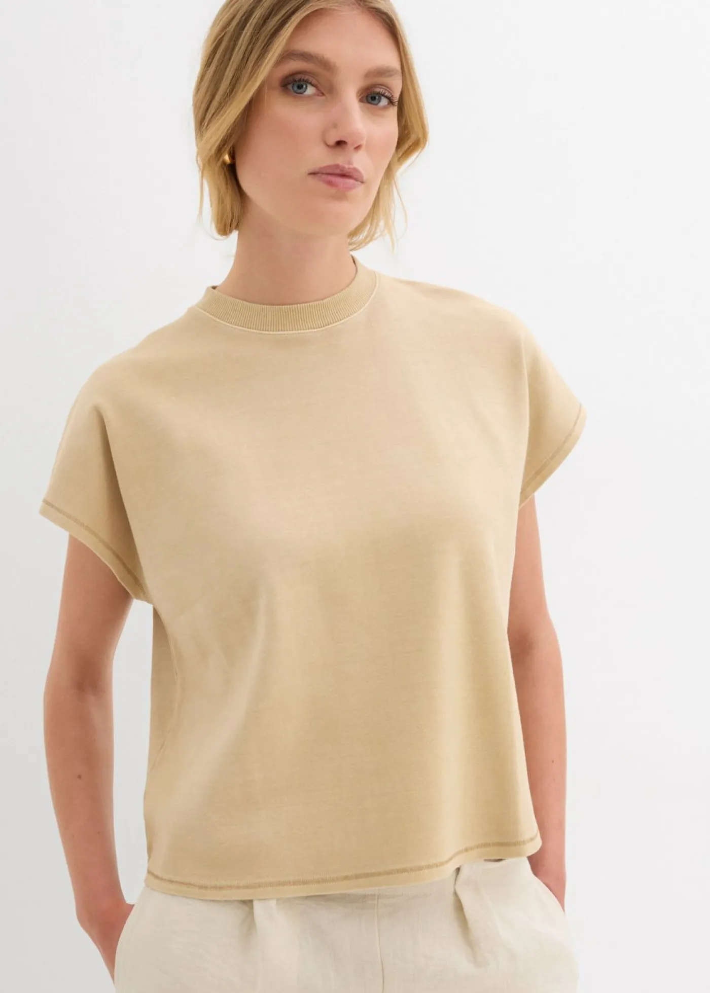 Outlet Camiseta de algodón orgánico puro Mujer Camisetas