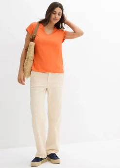 Online Camiseta de algodón orgánico puro (2 unidades) Mujer Básicos|Camisetas