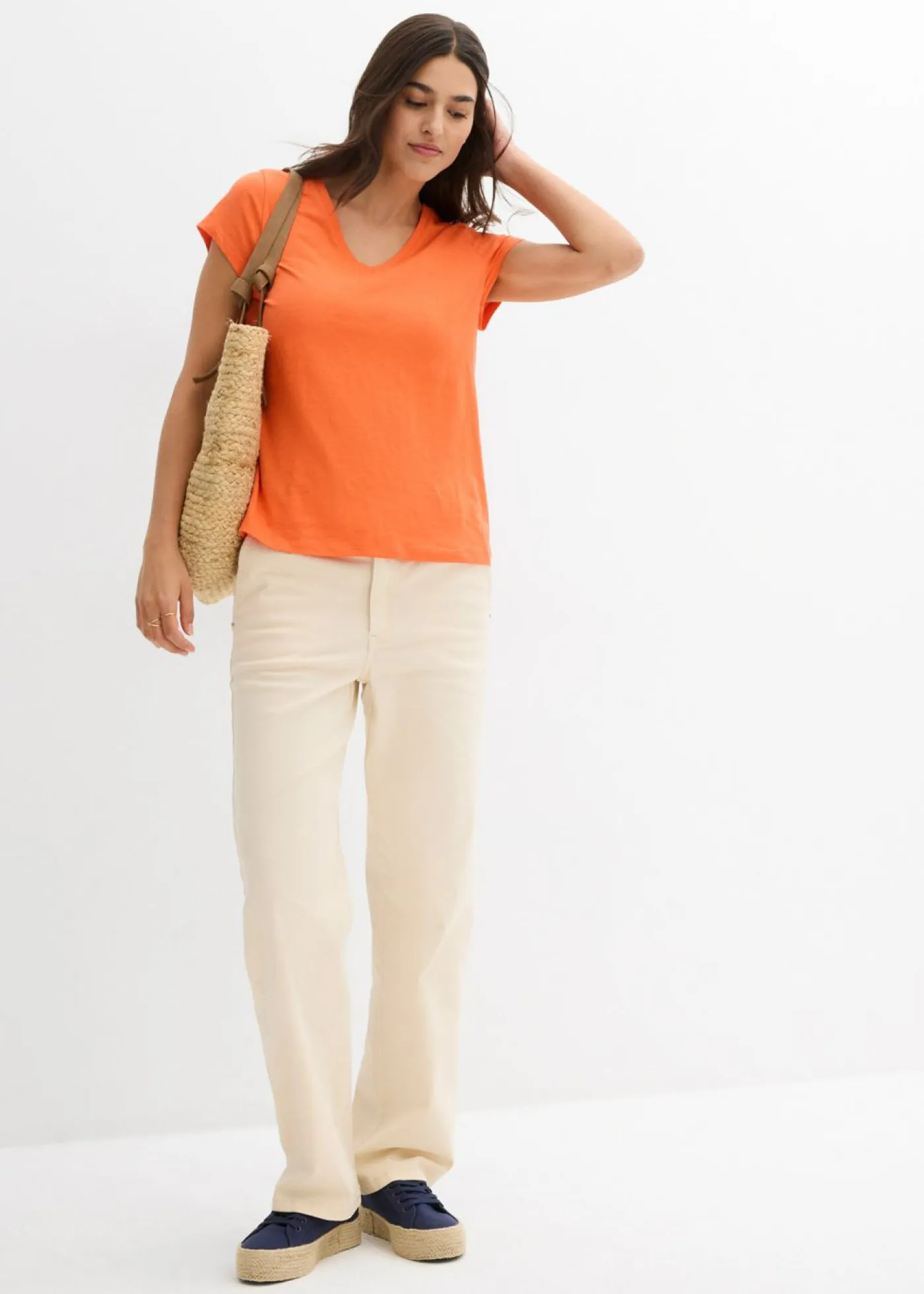 Online Camiseta de algodón orgánico puro (2 unidades) Mujer Básicos|Camisetas