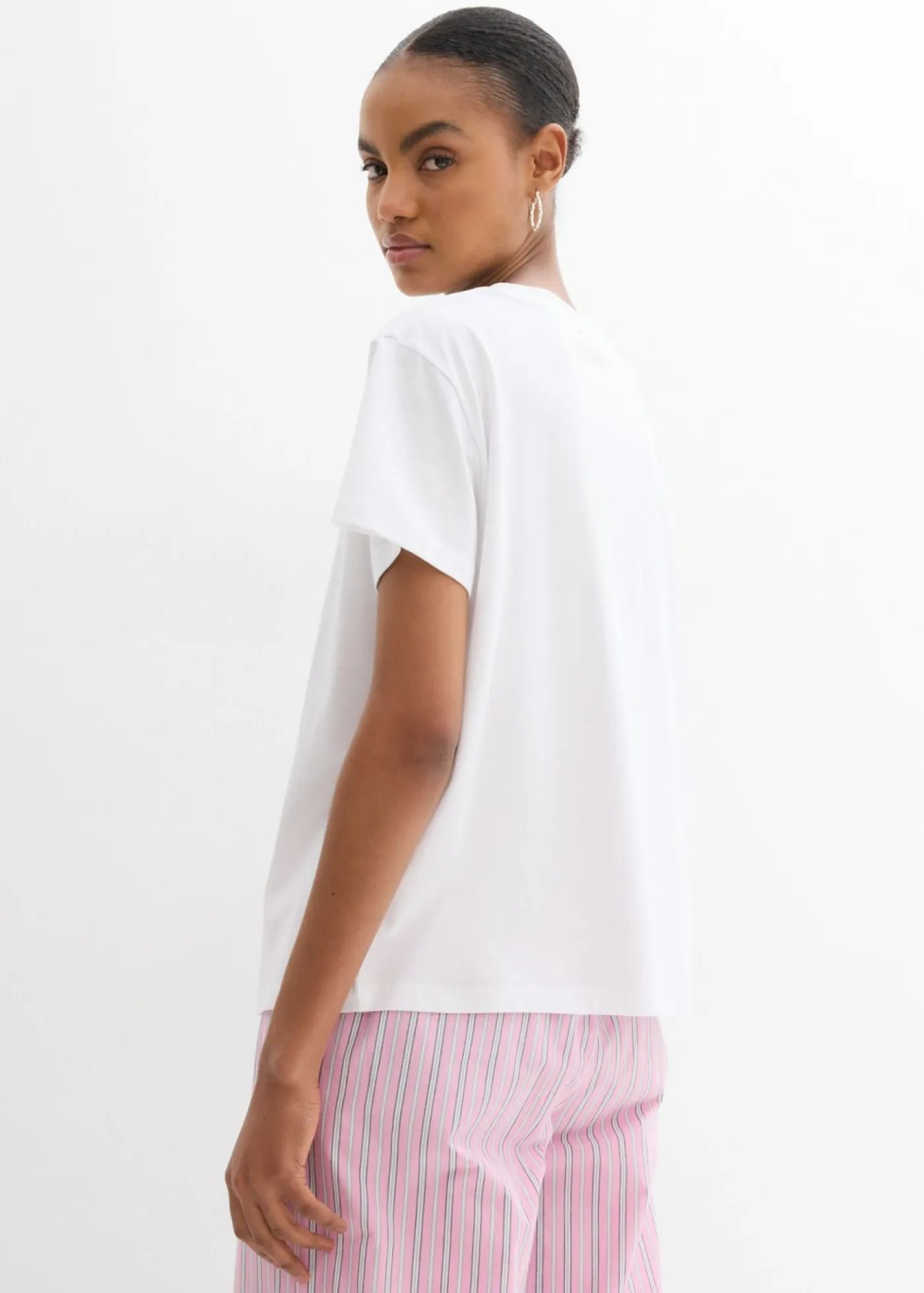 Hot Camiseta de algodón orgánico puro, estampado Mujer Camisetas|Novedades