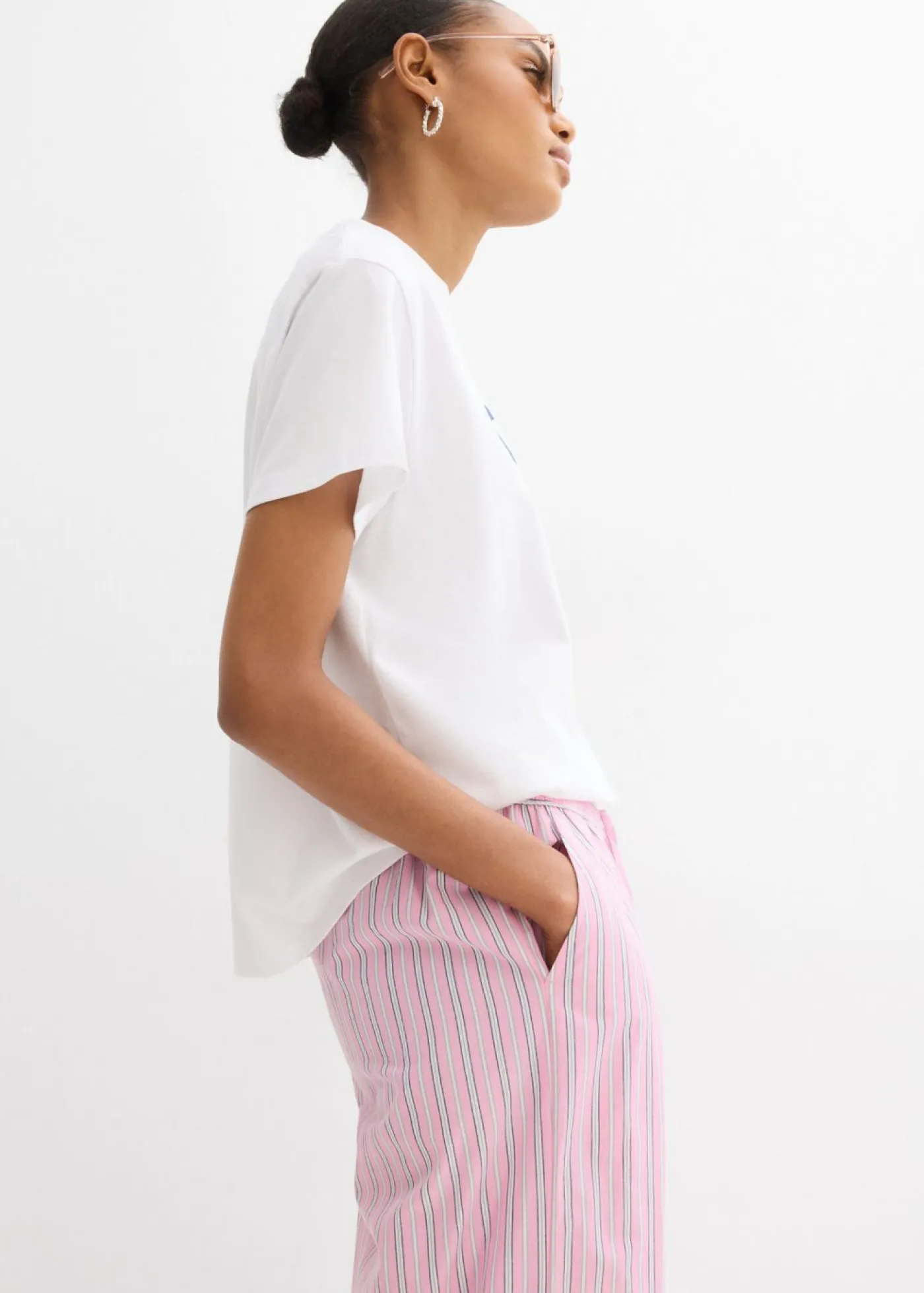 Hot Camiseta de algodón orgánico puro, estampado Mujer Camisetas|Novedades