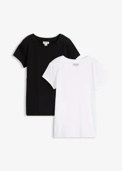 Outlet Camiseta de algodón orgánico puro (2 unidades) Mujer Básicos|Camisetas