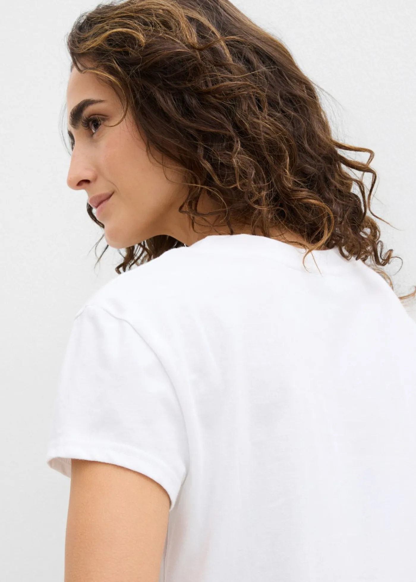 Outlet Camiseta de algodón orgánico puro (2 unidades) Mujer Básicos|Camisetas