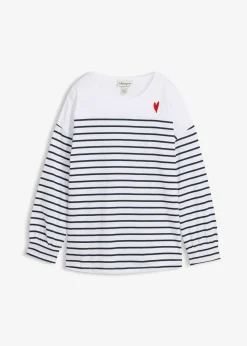 Camiseta de algodón orgánico puro con manga larga Mujer Camisetas