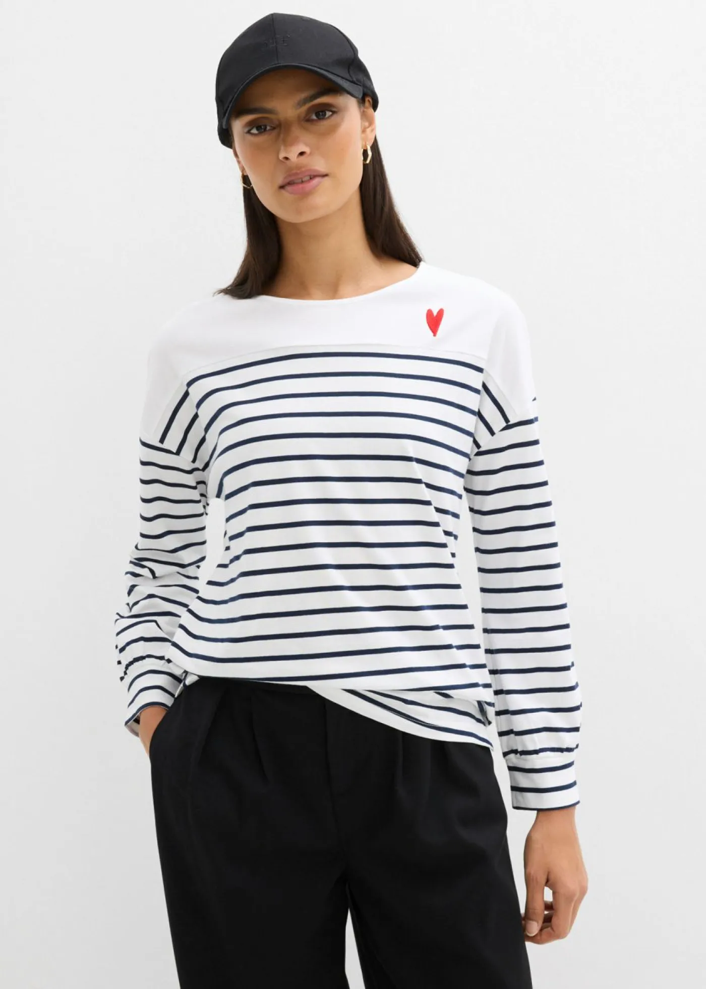 Camiseta de algodón orgánico puro con manga larga Mujer Camisetas