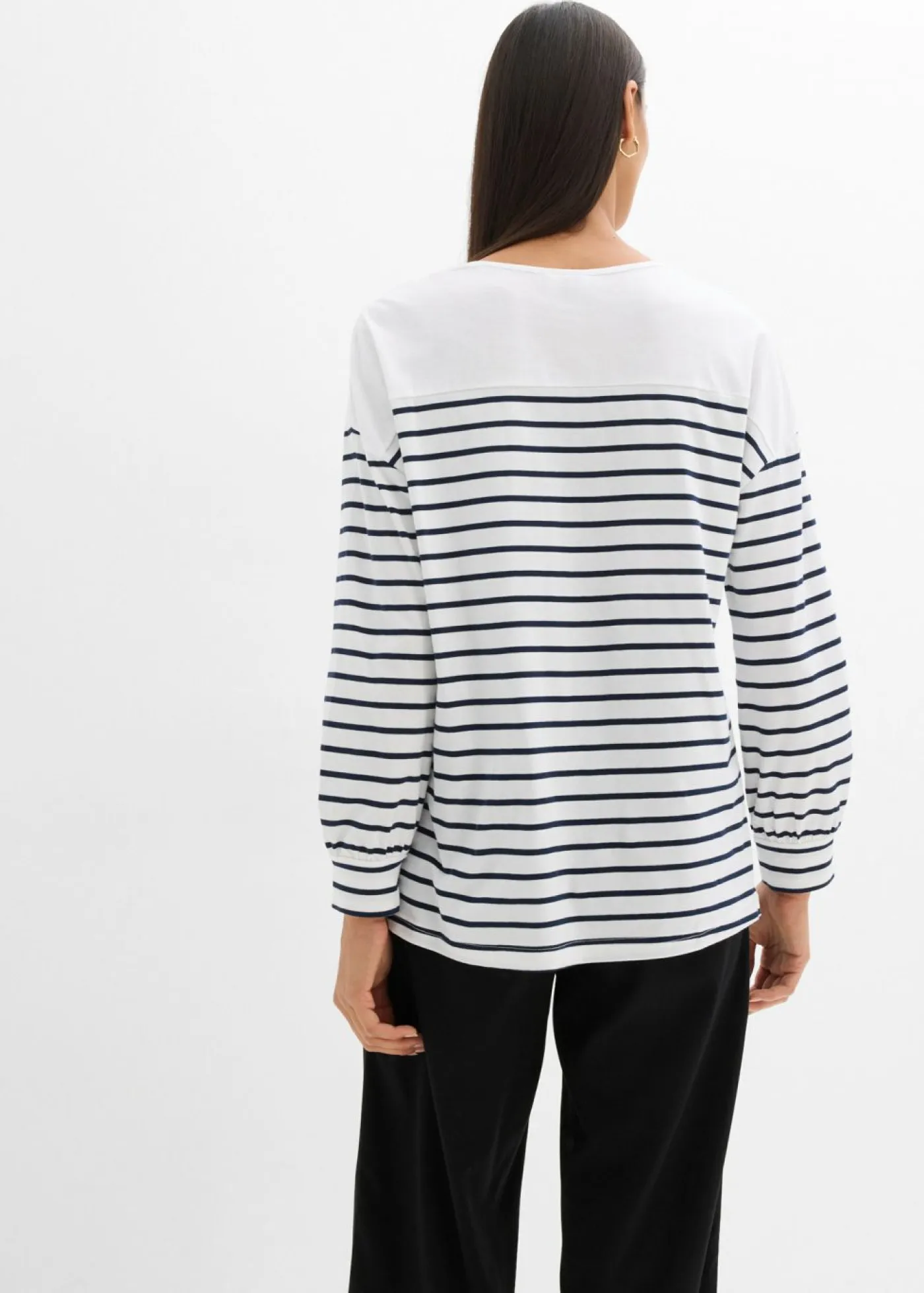 Camiseta de algodón orgánico puro con manga larga Mujer Camisetas