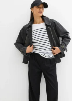Camiseta de algodón orgánico puro con manga larga Mujer Camisetas
