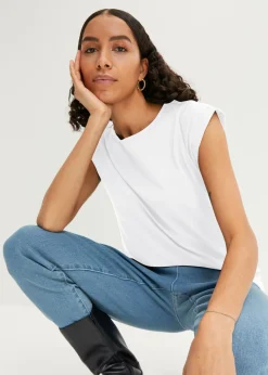 New Camiseta de algodón puro Mujer Básicos|Camisetas