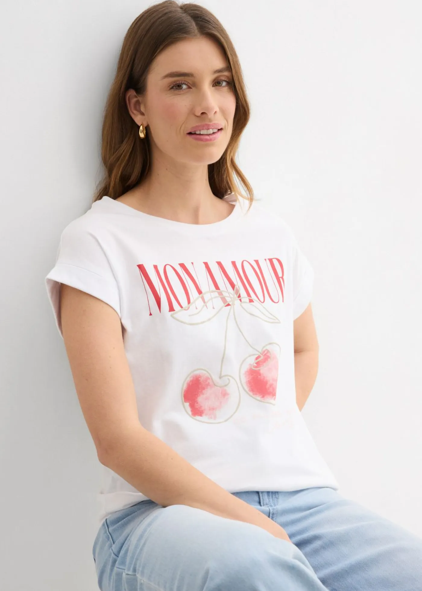 Discount Camiseta de algodón puro Mujer Camisetas|Novedades