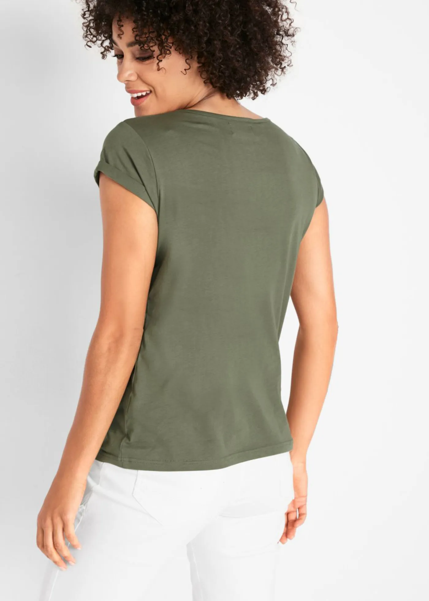 Hot Camiseta de algodón puro Mujer Básicos|Camisetas