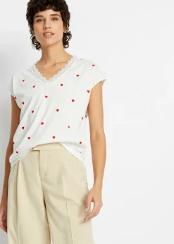 Camiseta de algodón puro Mujer Camisetas|Novedades