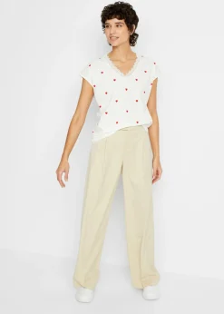 Camiseta de algodón puro Mujer Camisetas|Novedades