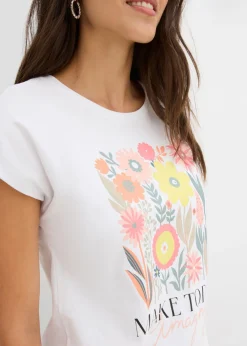 Best Camiseta de algodón puro Mujer Camisetas|Novedades